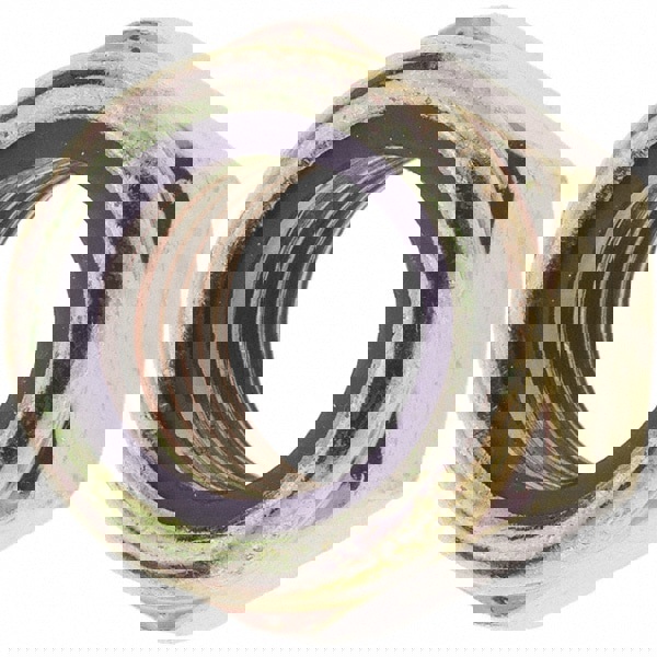 Hex Lock Nut: Insert, Nylon Insert, 3/4-10, Grade 8 Steel, Yellow Zinc Finish