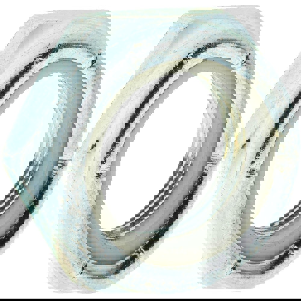 Hex Lock Nut: Insert Lock, Nylon Insert, 7/8-9, Grade 2 Steel, Zinc Finish