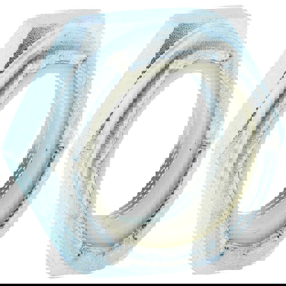 Hex Lock Nut: Insert Lock, Nylon Insert, 1-14, Grade 2 Steel, Zinc Finish