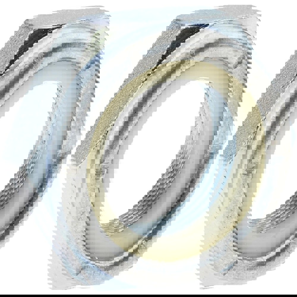 Hex Lock Nut: Insert Lock, Nylon Insert, 1-1/4-12, Grade 2 Steel, Zinc Finish