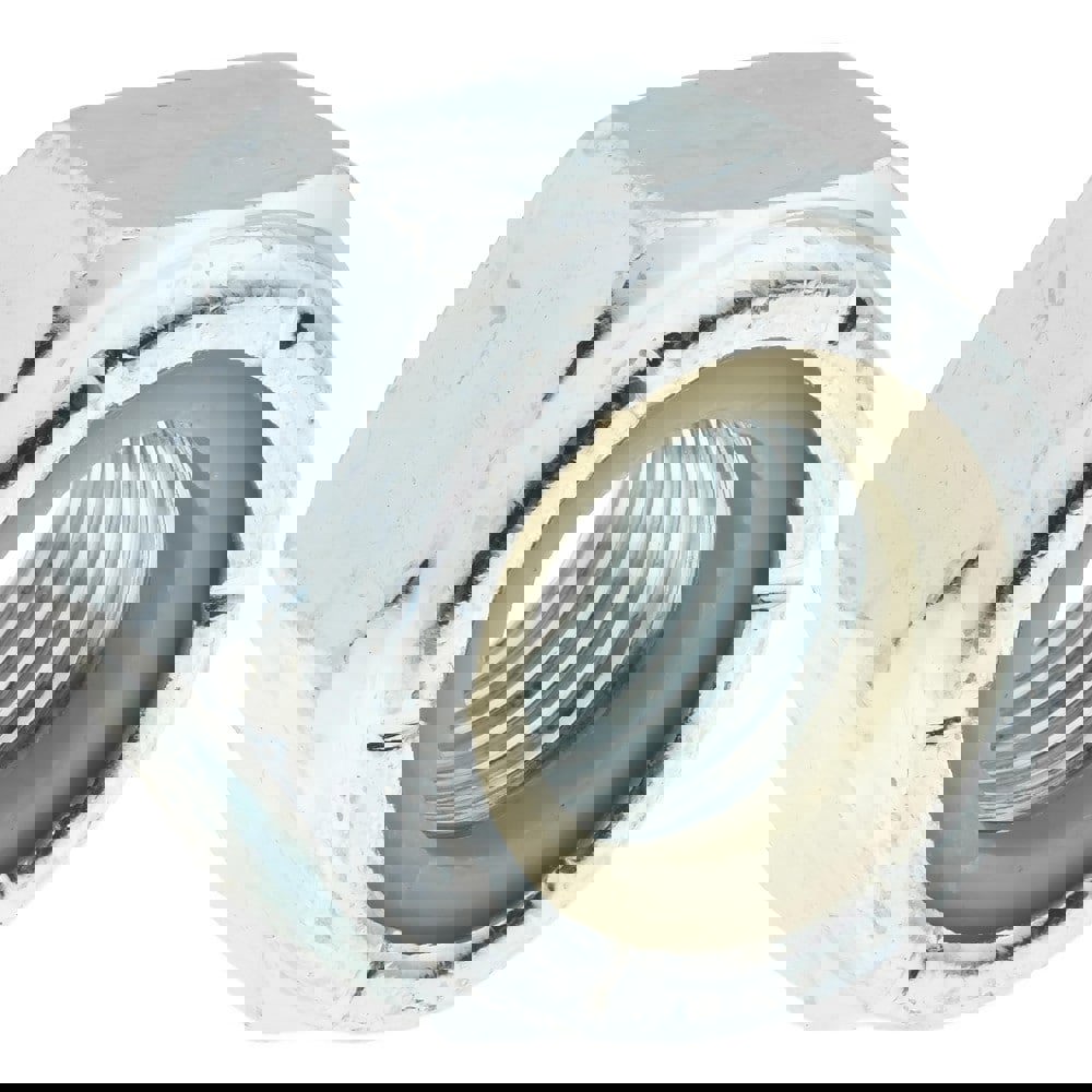 Heavy Hex Lock Nut: Insert Lock, Nylon Insert, 7/8-9, Grade 2 Steel, Zinc Finish