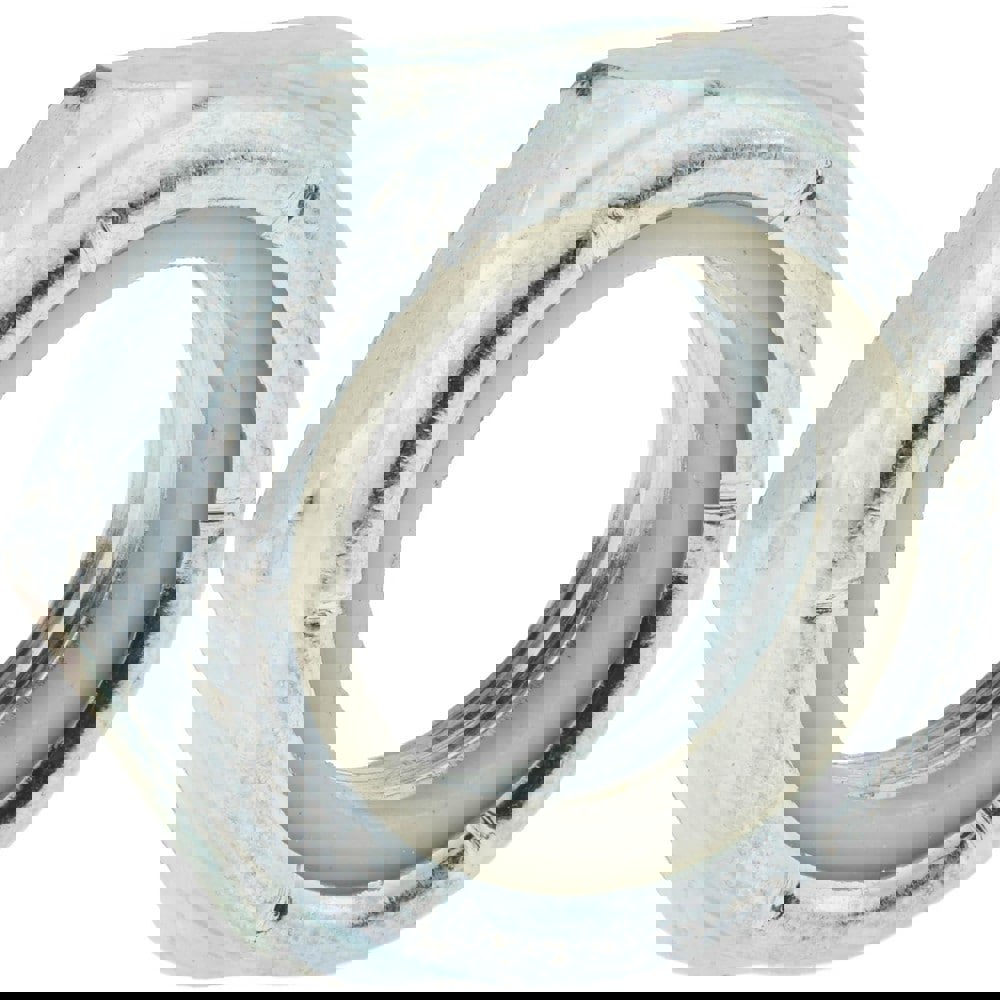 Hex Lock Nut: Insert Lock, Nylon Insert, 7/8-9, Grade 2 Steel, Zinc Finish