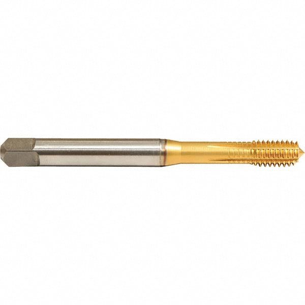 Thread Forming Tap: M3x0.50 Metric, 6HX Class of Fit, Modified Bottoming, Powdered Metal High Speed Steel, TiN Coated