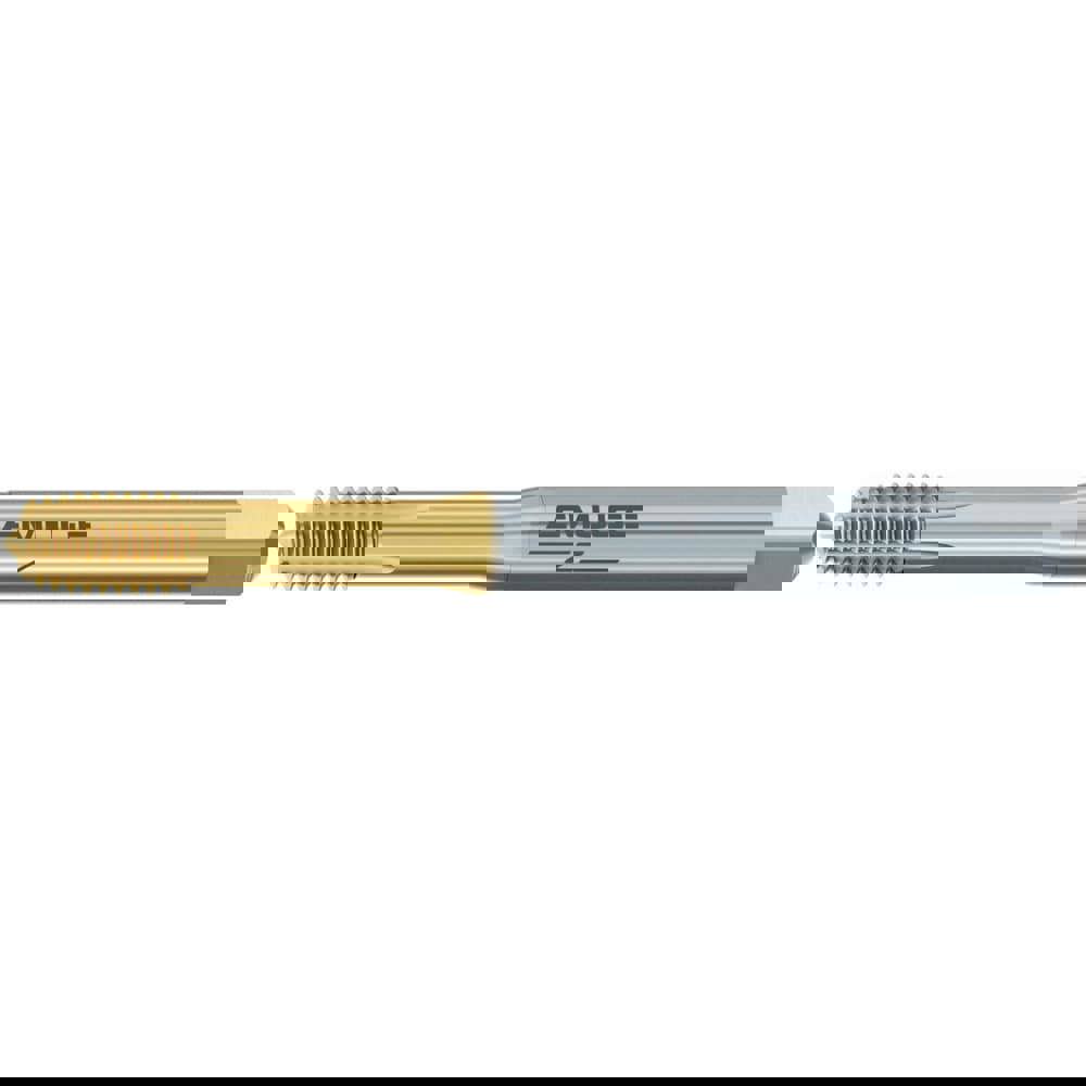 Thread Forming Tap: M8x1.00 Metric Fine, 6H Class of Fit, Modified Bottoming, Powdered Metal High Speed Steel, TiN-80 Coated