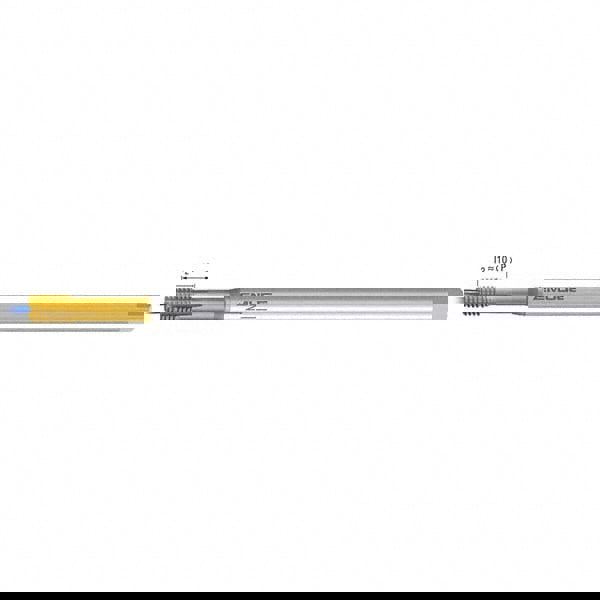 Thread Forming Tap: M8x1.25 Metric, 6H Class of Fit, Modified Bottoming, Powdered Metal High Speed Steel, TiN-80 Coated
