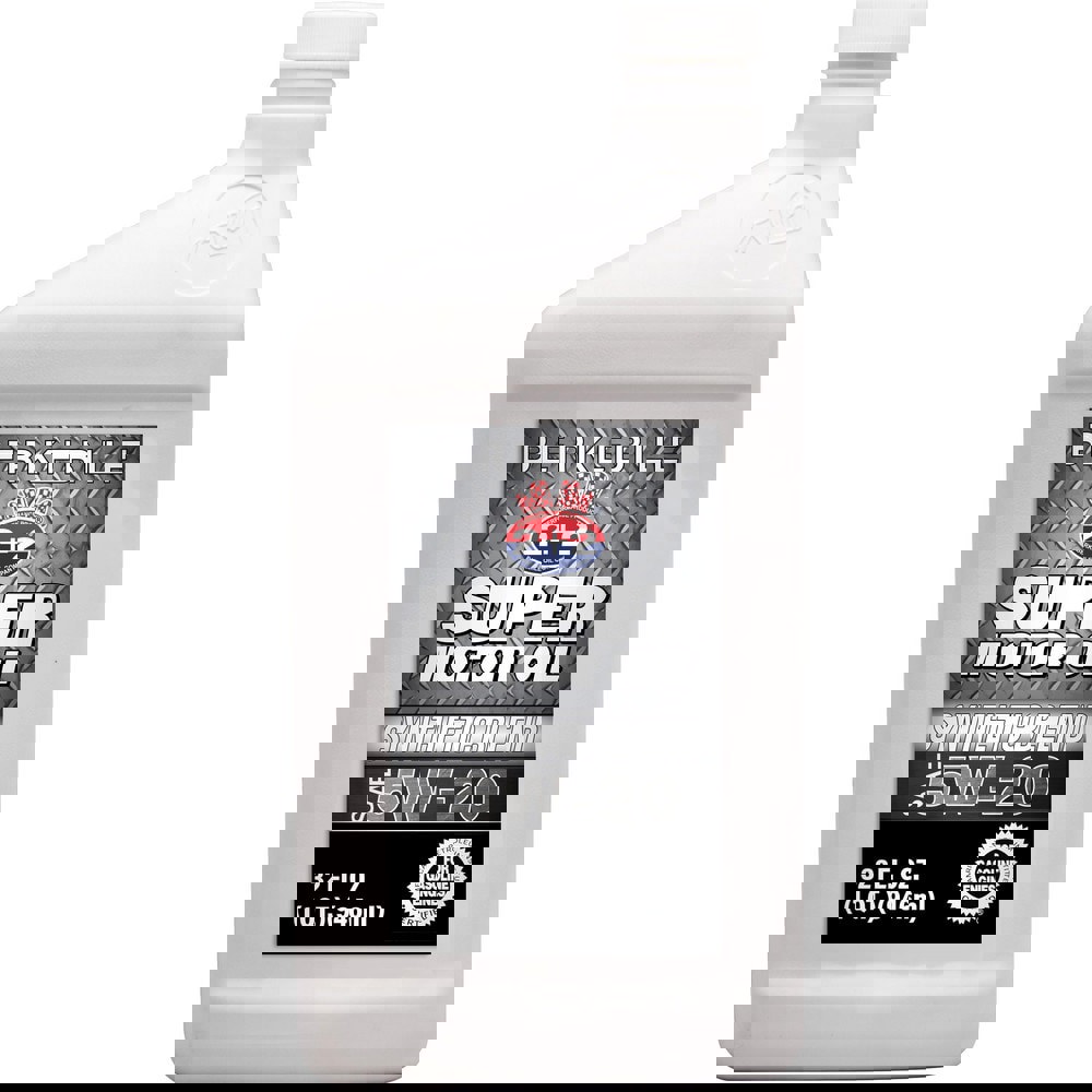 Motor Oil; Type: Synthetic Blend Engine Oil ; Container Size: 32fl oz ; Grade: 5W-20 ; Base Oil: Synthetic Blend ; Color: Amber