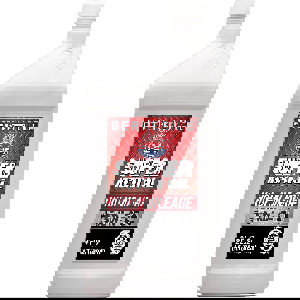 Motor Oil; Type: Hi-Mileage Engine Oil ; Container Size: 32fl oz ; Grade: 5W-30 ; Base Oil: High Mileage ; Color: Amber