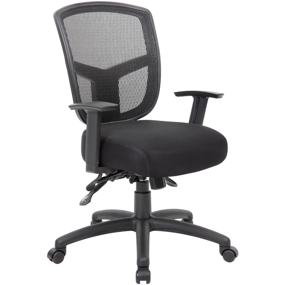 Task Chair: Mesh, Adjustable Height, Black