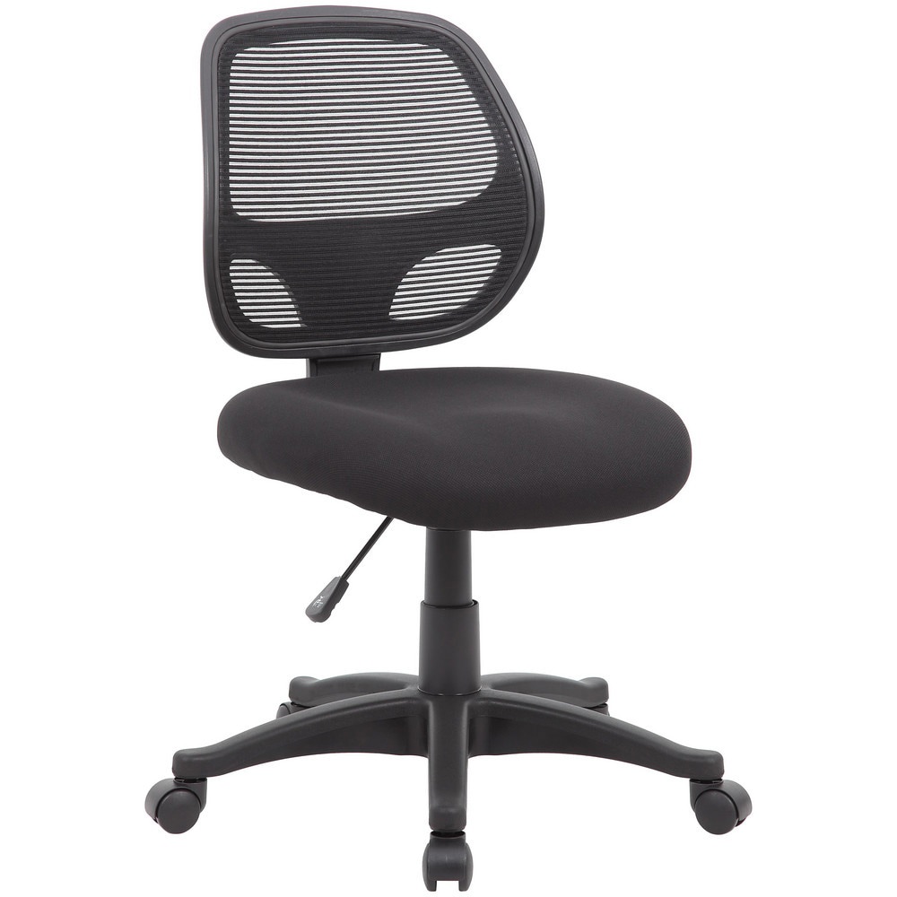 Task Chair: Mesh & Fabric, Adjustable Height, Black