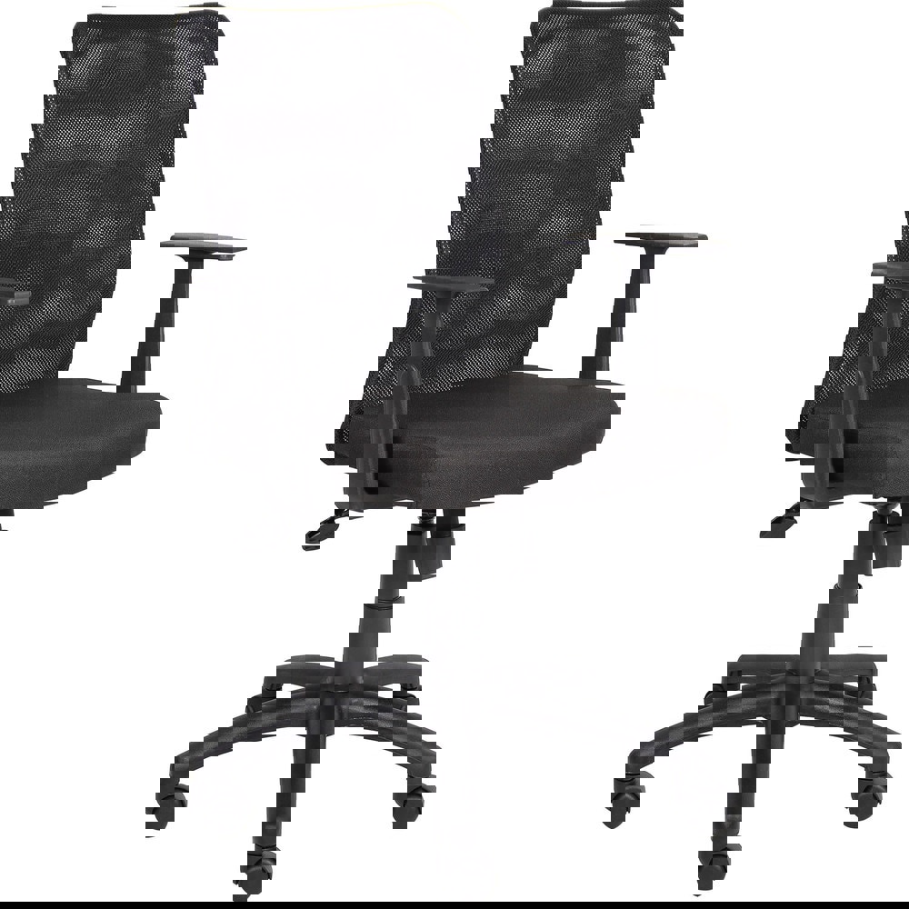 Task Chair: Mesh & Fabric, Adjustable Height, Black