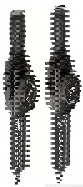 FRL Combination Unit: 1/2 NPT, Intermediate, 1 Pc Filter/Regulator with Pressure Gauge