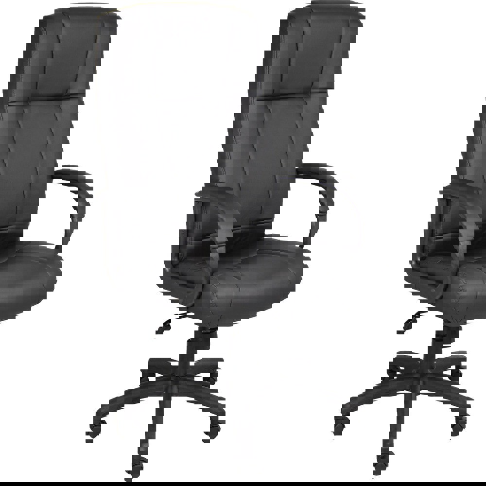 Task Chair: Vinyl, Adjustable Height, Black