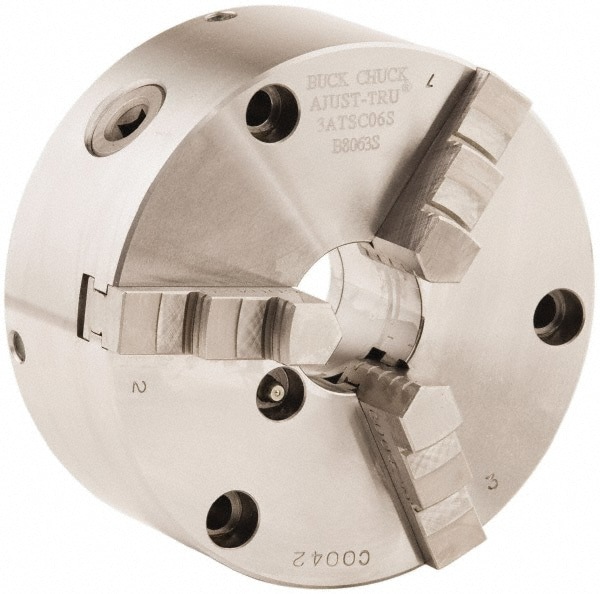 Self-Centering Manual Lathe Chuck: 3-Jaw, 10