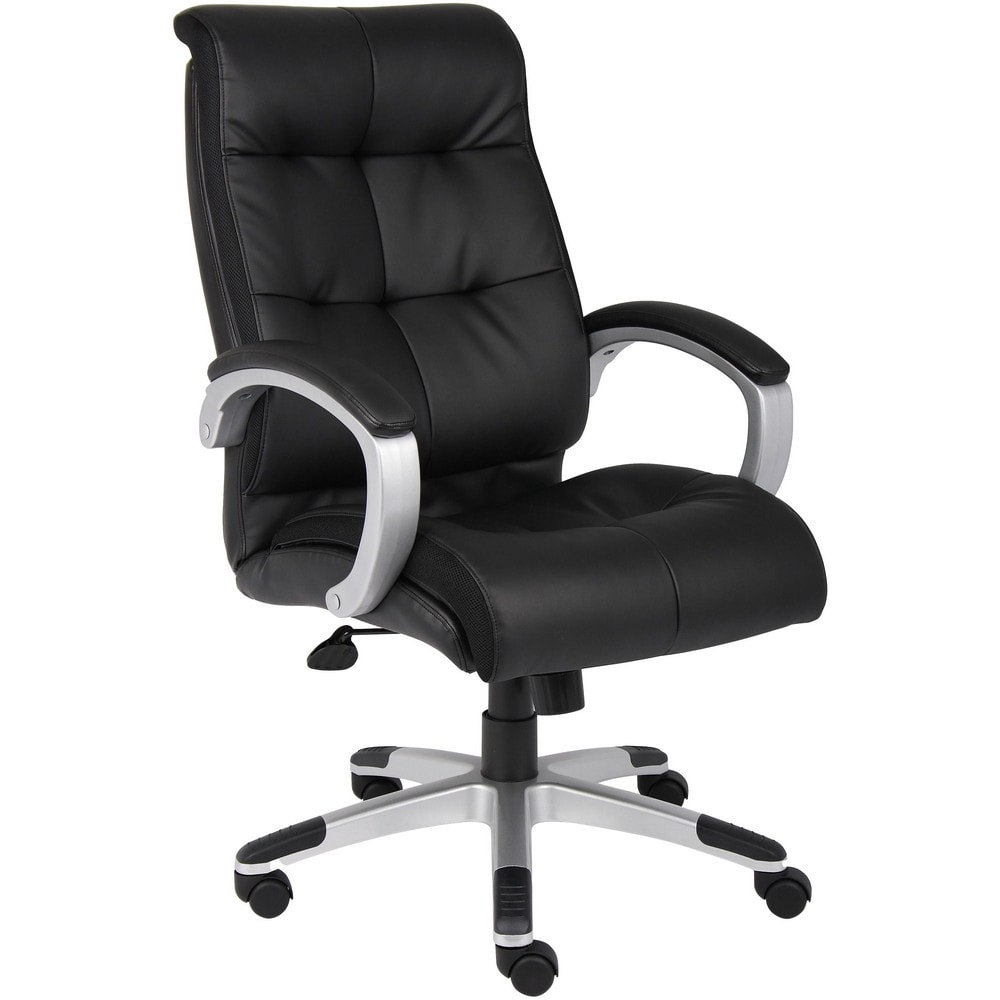 Task Chair: PU Leather, Adjustable Height, Black