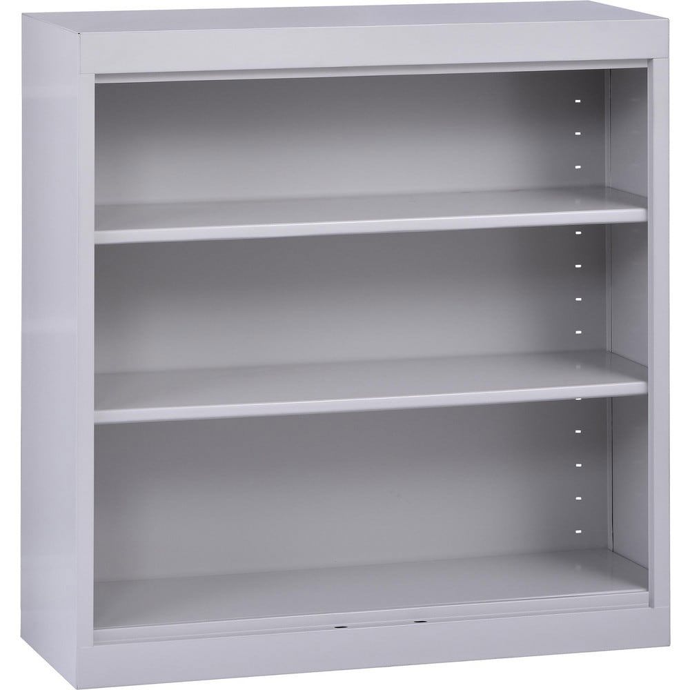 Bookcases; Overall Height: 36in ; Overall Width: 36 ; Overall Depth: 12 ; Material: Steel ; Color: Dove Gray ; Shelf Weight Capacity: 200