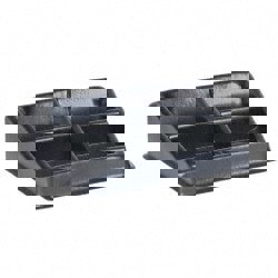 2 Compartment Black Small Parts Assembly Tray