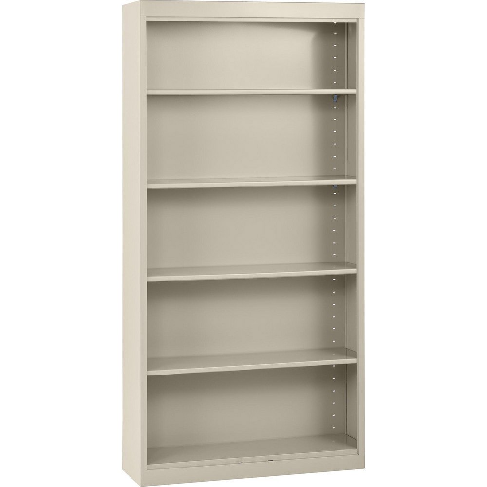 Bookcases; Overall Height: 72in ; Overall Width: 36 ; Overall Depth: 12 ; Material: Steel ; Color: Putty ; Shelf Weight Capacity: 200