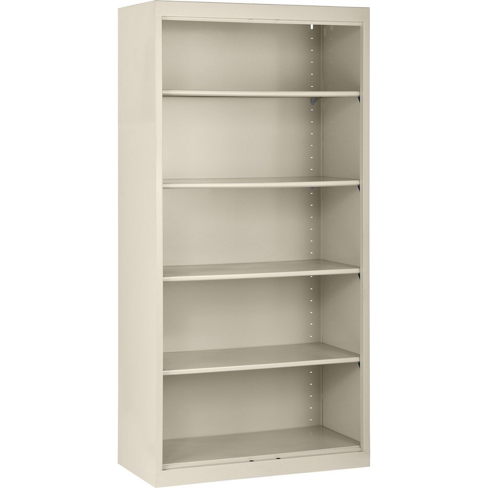 Bookcases; Overall Height: 72in ; Overall Width: 36 ; Overall Depth: 18 ; Material: Steel ; Color: Putty ; Shelf Weight Capacity: 200