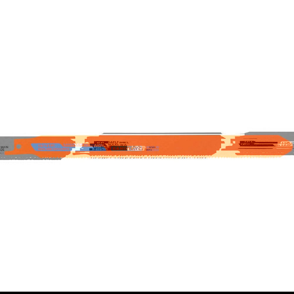 Reciprocating Saw Blades; Blade Material: Bi-Metal ; Blade Length (Decimal Inch): 9.0000 ; Blade Width (Decimal Inch): 2.1654 ; Teeth Per Inch: 10-14 ; Blade Thickness (Decimal Inch): 0.0500 ; Profile Shape: Round Nose