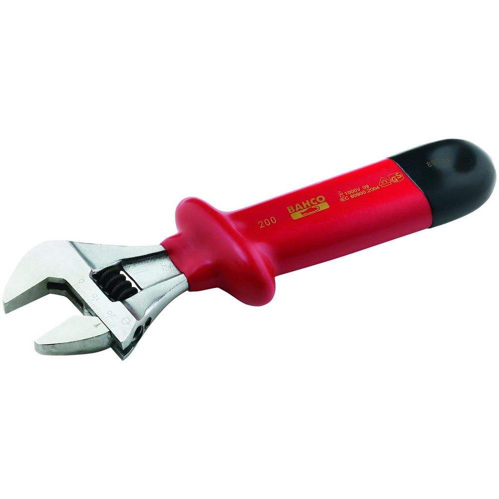 Adjustable Wrenches; Overall Length (Inch): 8 ; Finish: Chrome ; Handle Type: Ergonomic ; Measuring Scale: Yes ; Insulated: Yes ; Handle Color: Red; Orange; Yellow; Black