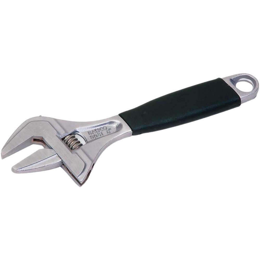 Adjustable Wrenches; Overall Length (Inch): 8 ; Finish: Chrome ; Handle Type: Ergonomic ; Measuring Scale: Yes ; Head Angle: 15.000 ; Standards: ISO 6787; DIN 3117; ASME B107.8-2003; BS 6333