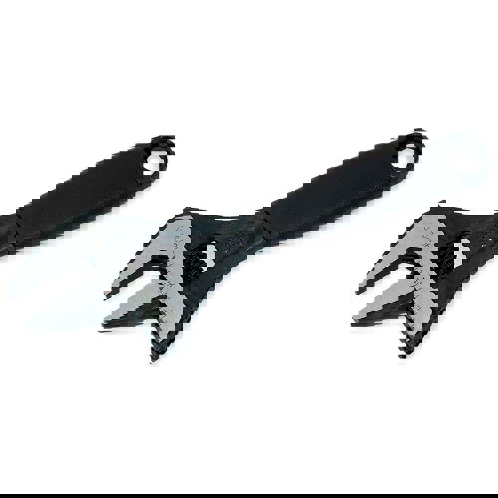 Adjustable Wrenches; Overall Length (Inch): 8 ; Finish: Chrome ; Handle Type: Contoured ; Measuring Scale: Yes ; Ratcheting: No ; Lockable: No