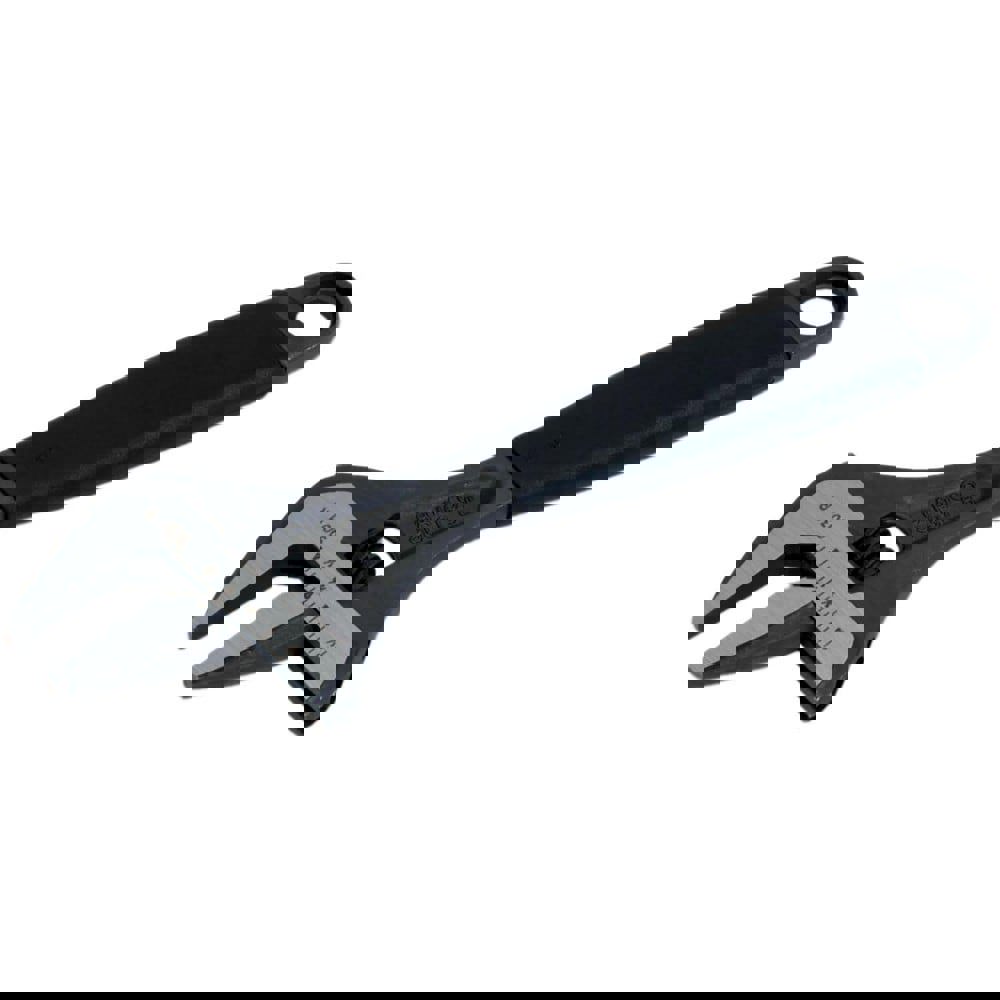 Adjustable Wrenches; Overall Length (Inch): 8 ; Finish: Black ; Handle Type: Cushioned Grip ; Material: Alloy Steel ; Measuring Scale: Yes ; Jaw Capacity (Inch): 1-1/2