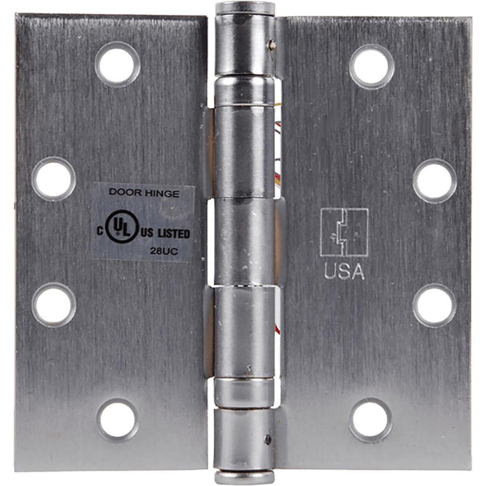 Commercial Hinges; Mount Type: Full-Mortise ; Hinge Material: Brass ; Length (Inch): 4-1/2 ; Finish: Satin Chrome ; Door Leaf Height (Decimal Inch): 4.5000 ; Door Leaf Width (Decimal Inch): 2.2500