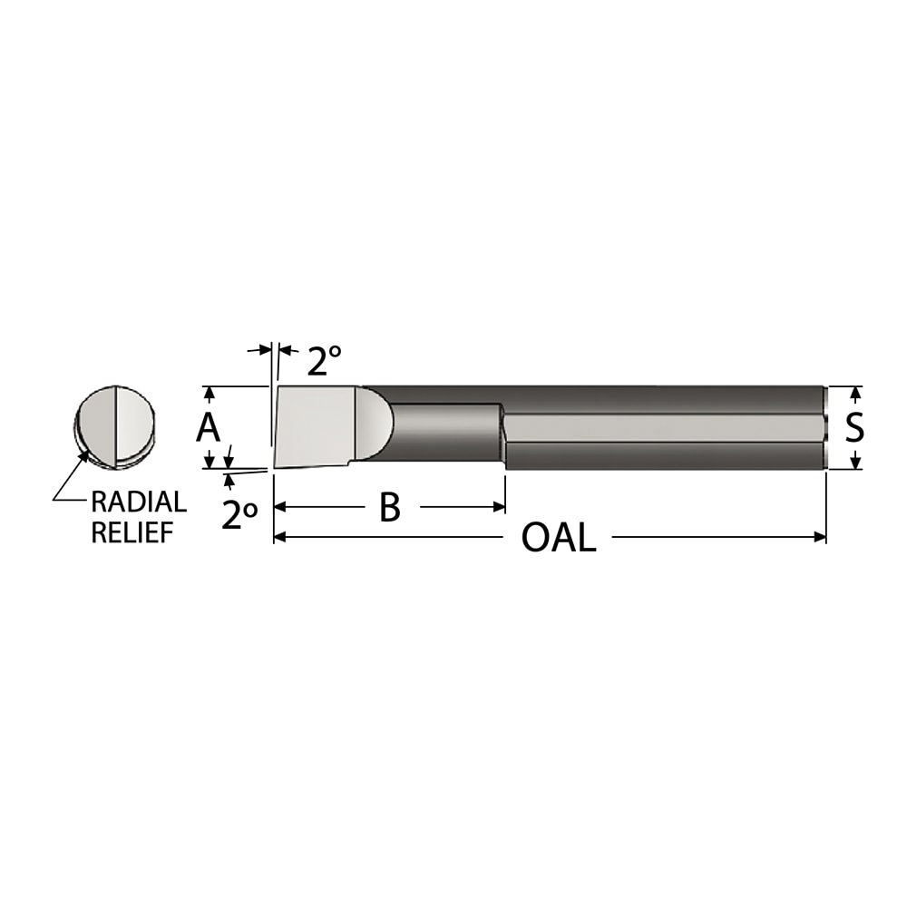 Radial Relief Boring Bar: 0.22