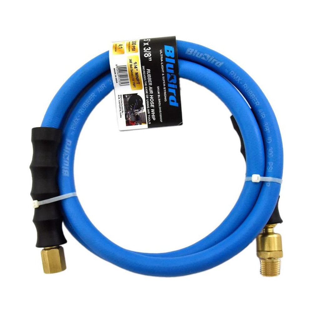 Air & Multi-Purpose Hose; Hose Type: Snubber Hose ; Length Ft. (Feet): 5 ; Type: Rubber Air Hose ; Color: Blue ; Material: EPDM ; Inside Diameter (Inch): 1/2