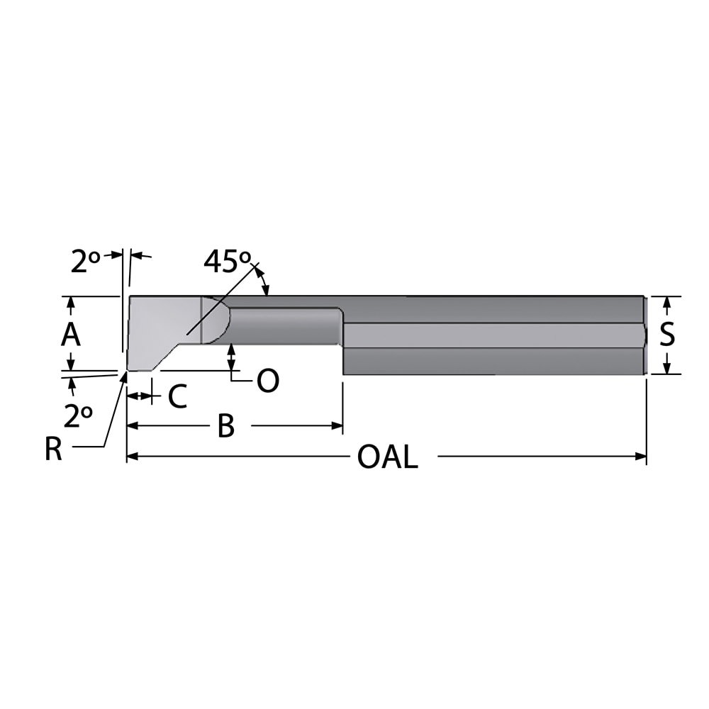 Back Chamfer Boring Bar: 0.23