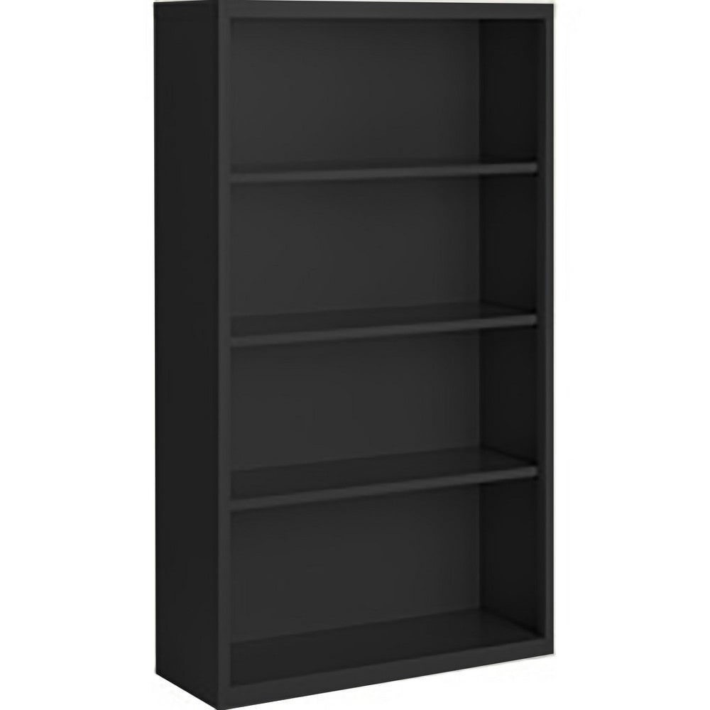 Bookcases; Overall Height: 60 ; Overall Width: 36 ; Overall Depth: 13 ; Material: Steel ; Color: Black ; Shelf Weight Capacity: 160