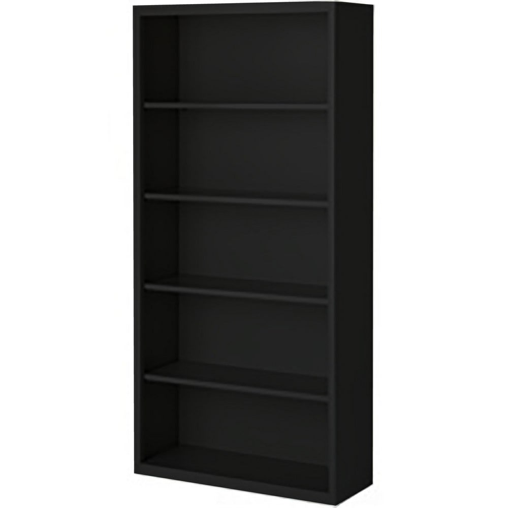 Bookcases; Overall Height: 72 ; Overall Width: 36 ; Overall Depth: 13 ; Material: Steel ; Color: Black ; Shelf Weight Capacity: 160