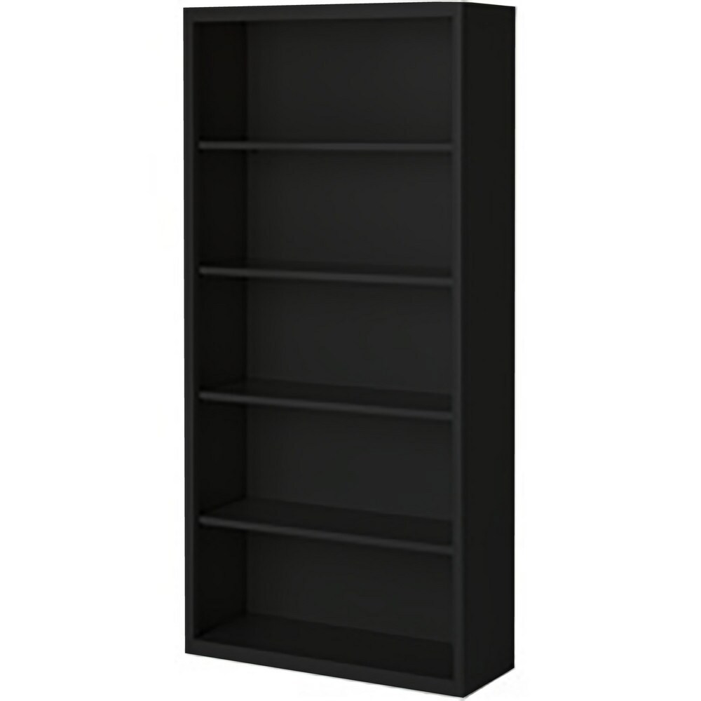 Bookcases; Overall Height: 72 ; Overall Width: 36 ; Overall Depth: 18 ; Material: Steel ; Color: Black ; Shelf Weight Capacity: 160