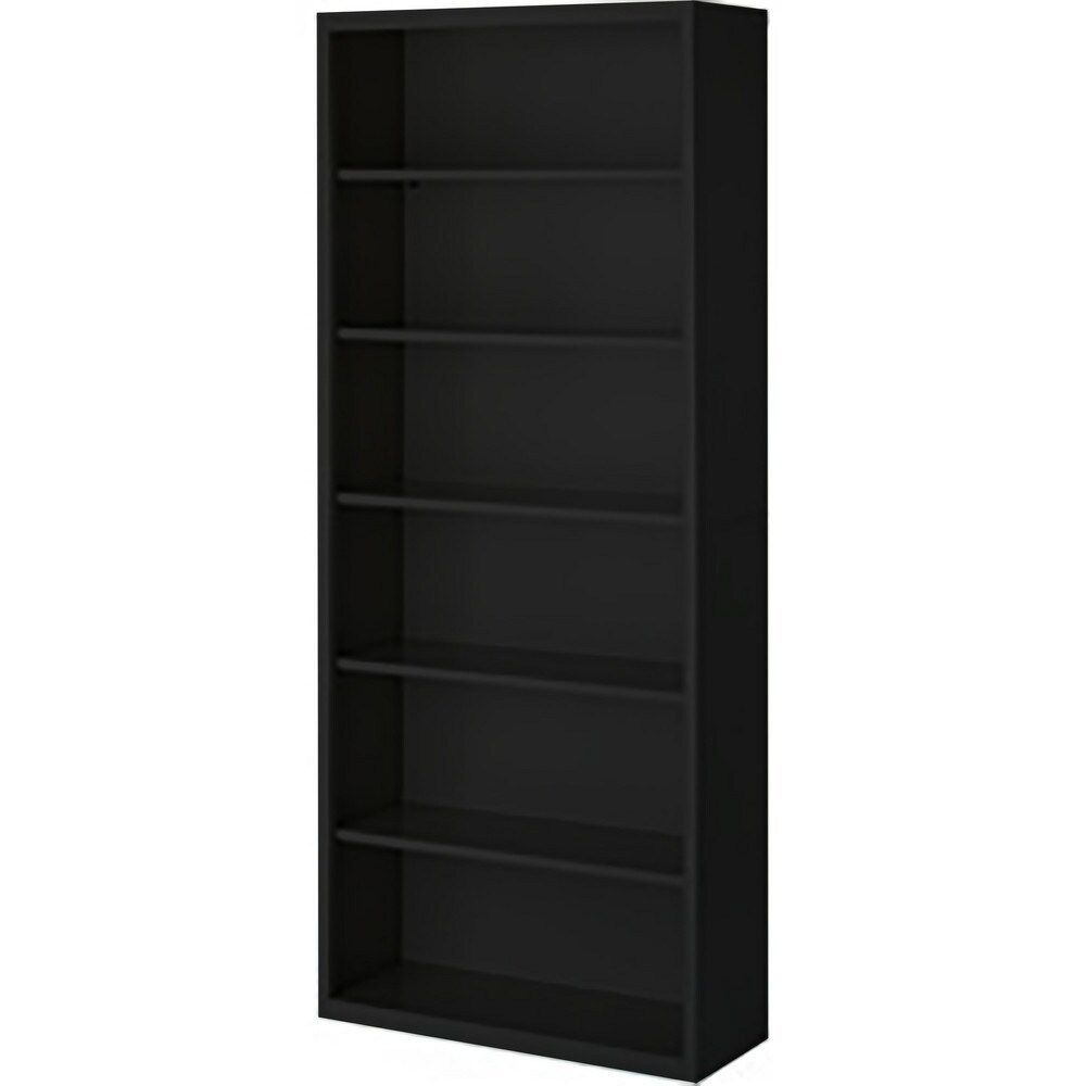 Bookcases; Overall Height: 84 ; Overall Width: 36 ; Overall Depth: 13 ; Material: Steel ; Color: Black ; Shelf Weight Capacity: 160