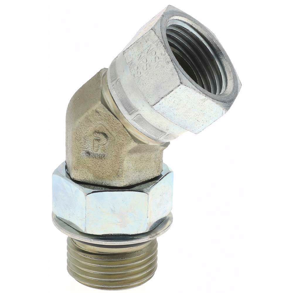 Hydraulic Hose Swivel Elbow Adapter: 8 m