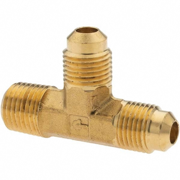 Brass Flared Tube Male Run Tee: 5/16