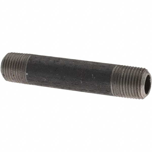Black Pipe Nipple: 1/8