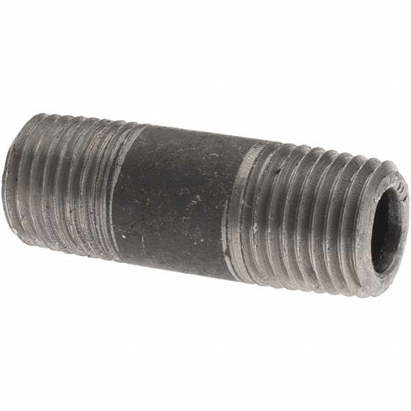 Black Pipe Nipple: 1/4
