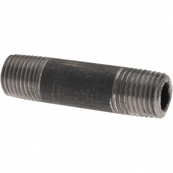 Black Pipe Nipple: 1/4