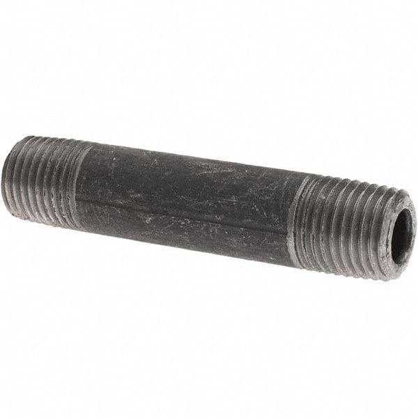 Black Pipe Nipple: 1/4