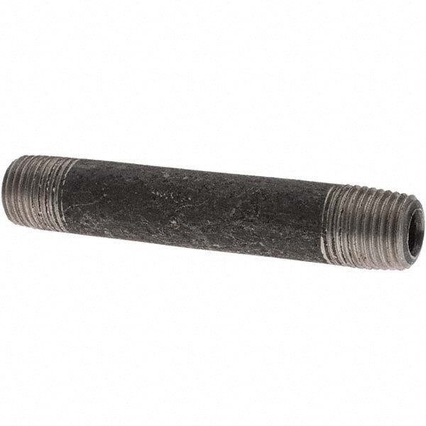 Black Pipe Nipple: 1/4