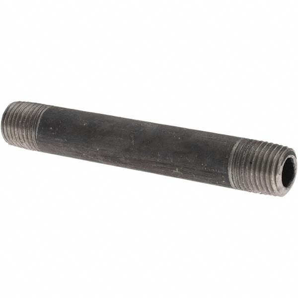 Black Pipe Nipple: 1/4