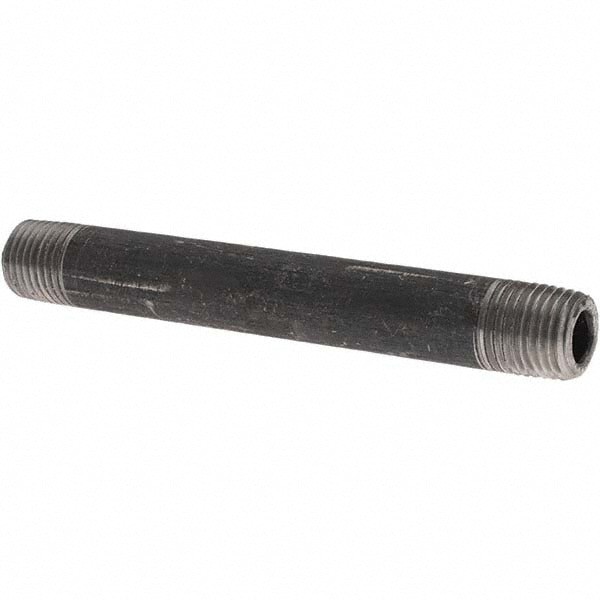 Black Pipe Nipple: 1/4