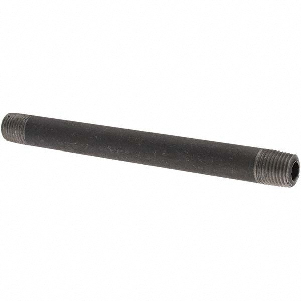 Black Pipe Nipple: 1/4