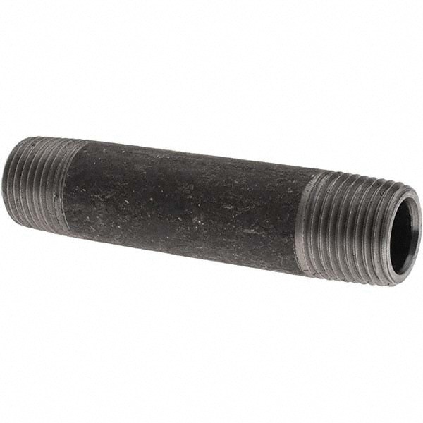 Black Pipe Nipple: 1/2