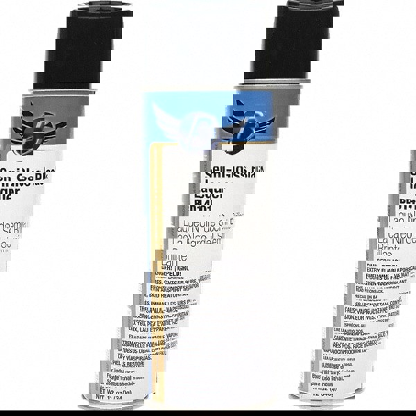 Lacquer Spray Paint: Black, Semi-Gloss, 16 oz