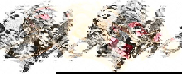 Square Ring Terminal: Non-Insulated, 8 AWG, Crimp Connection