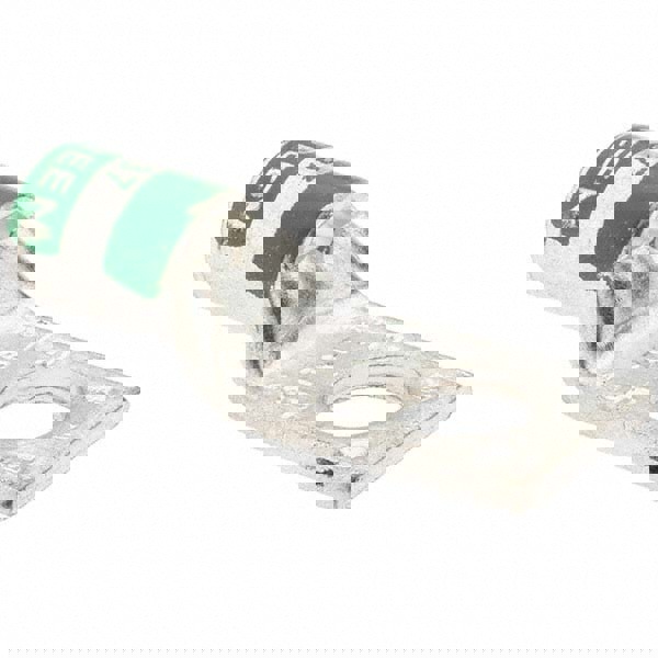 Square Ring Terminal: Non-Insulated, 1 AWG, Crimp Connection