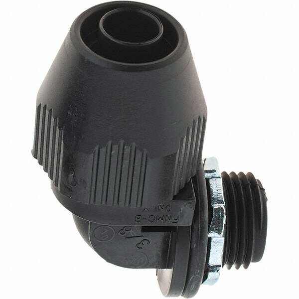 Conduit Connector: For Liquid-Tight, Polyvinylchloride, 3/8